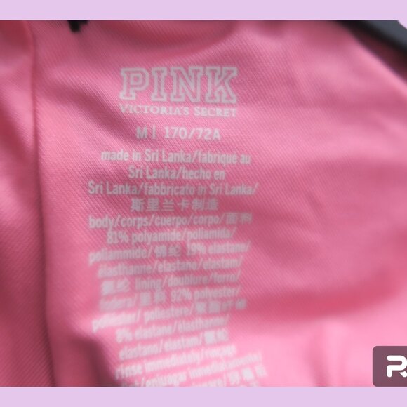 PINK Victoria's Secret plain basic swim bottoms in black/pink size medium. - Picture 7 of 7